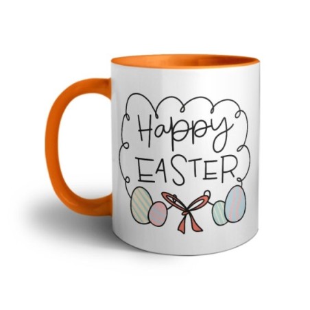 Tazza happy easter con uova Pasqua