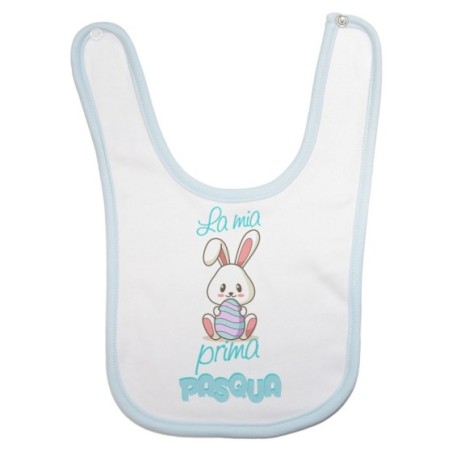 Bavaglino neonato personalizzabile con nome la mia prima pasqua coniglietto tenero Pasqua