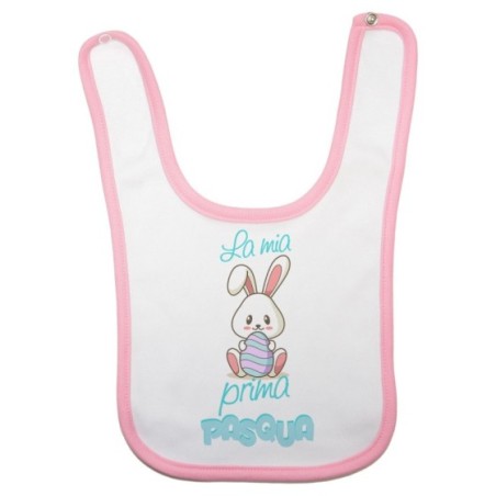 Bavaglino neonato personalizzabile con nome la mia prima pasqua coniglietto tenero Pasqua