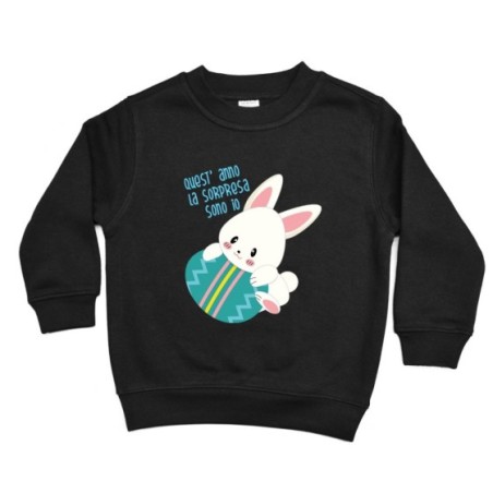 Felpa bambino quest'anno la sorpresa sono io coniglietto...