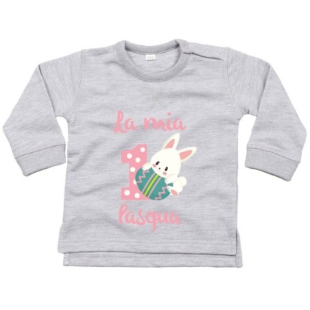 Felpa neonato personalizzabile con nome prima pasqua con...
