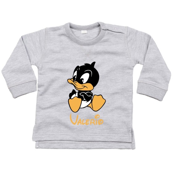 Felpa neonato personalizzata con nome baby duffy Cartoon