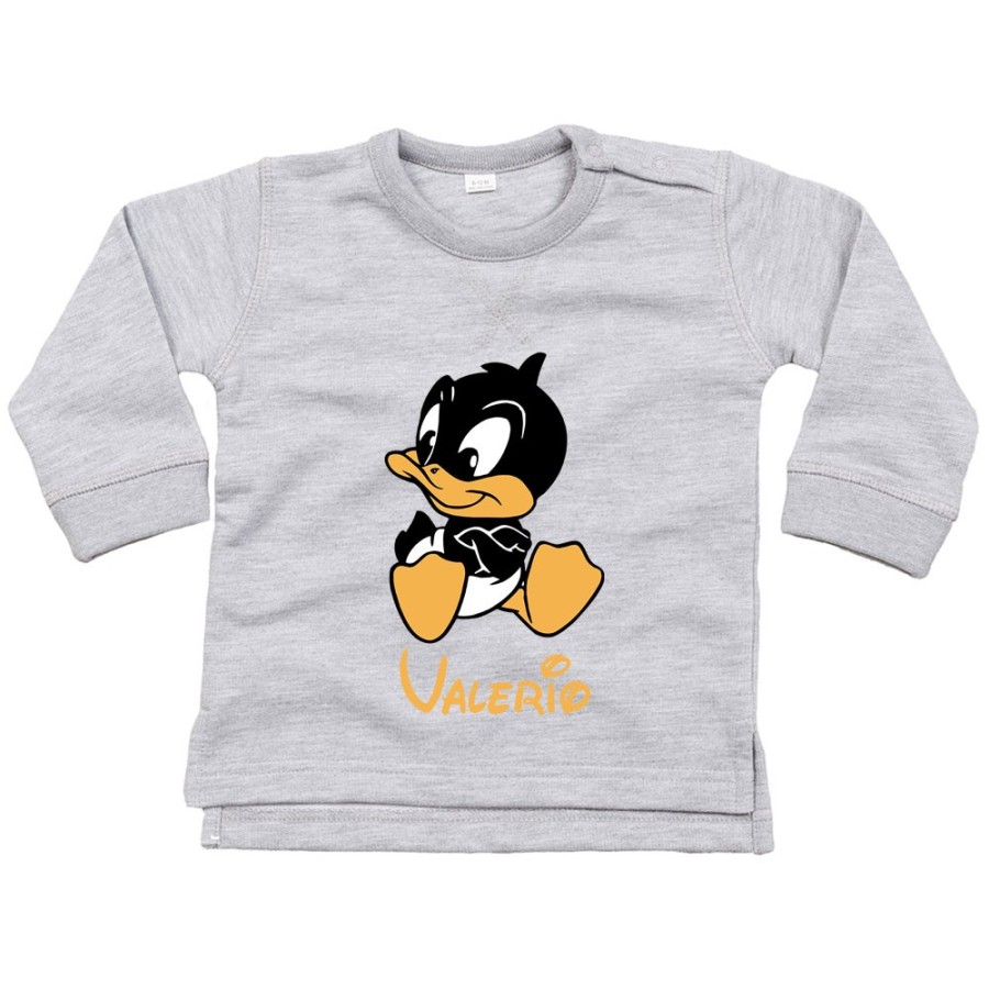 Felpa neonato personalizzata con nome baby duffy Cartoon