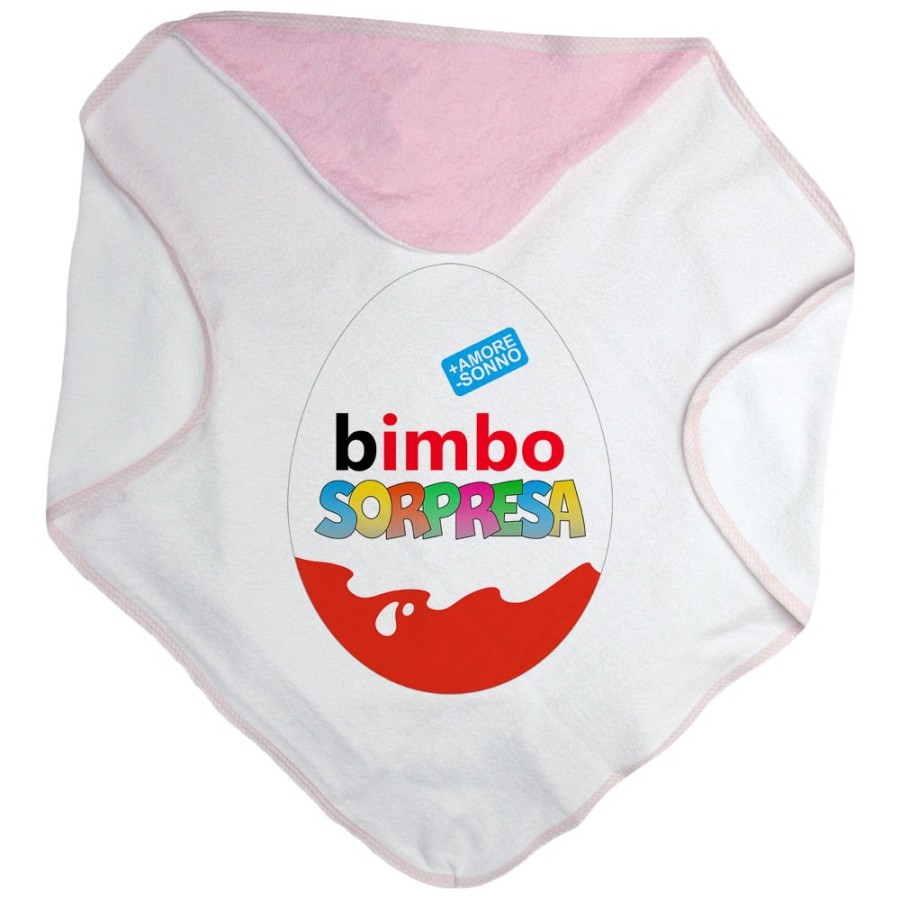 Accappatoio neonato bimbo sorpresa Pasqua