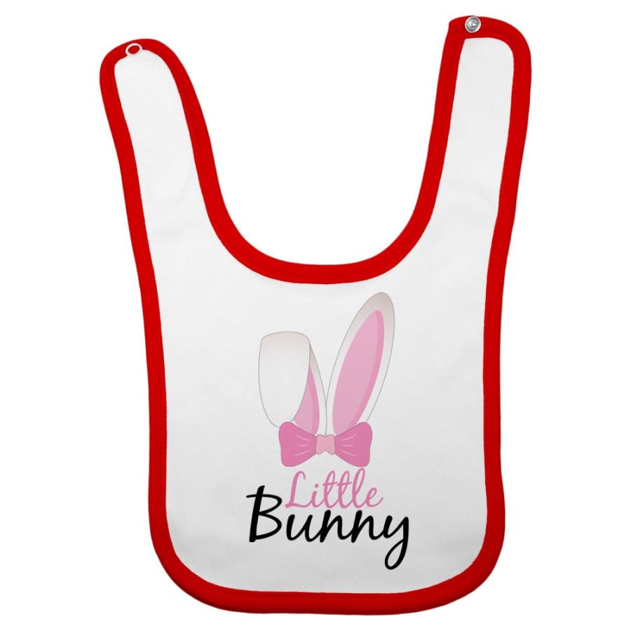 Bavaglino personalizzabile neonato little bunny Pasqua