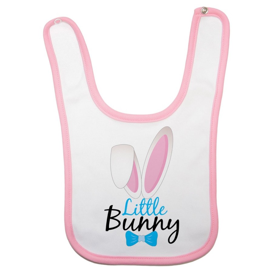 Bavaglino personalizzabile neonato little bunny Pasqua