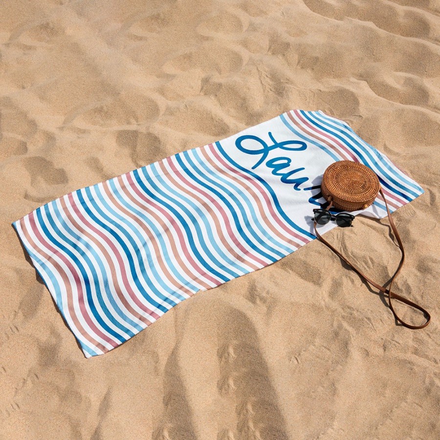 Telo mare onde personalizzato con nome Summer