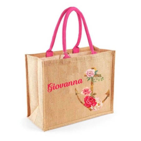 Borsa mare ancora personalizzata con nome Summer