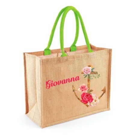 Borsa mare ancora personalizzata con nome Summer