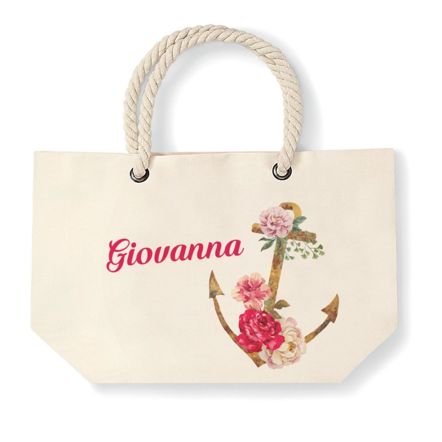 Borsa mare ancora personalizzata con nome Summer
