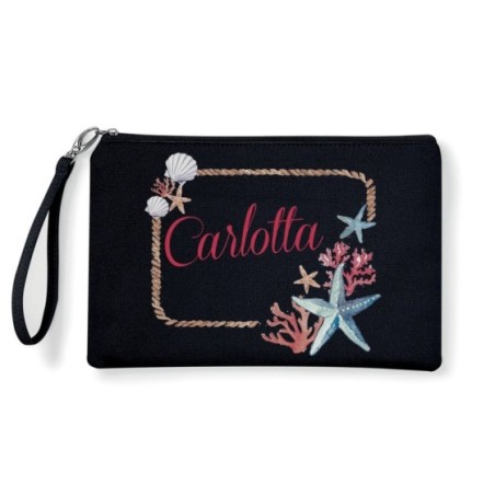 Pochette corallo personalizzata con nome
