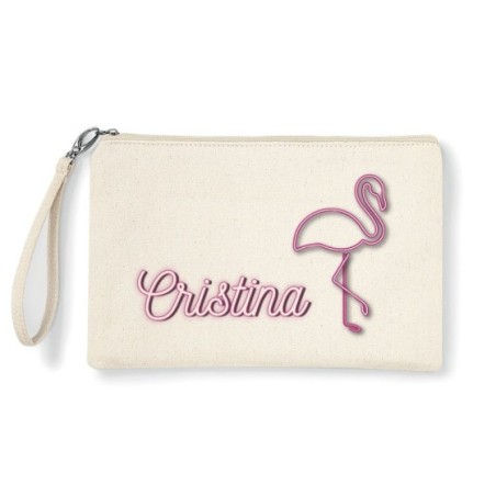 Pochette fenicottero personalizzata con nome