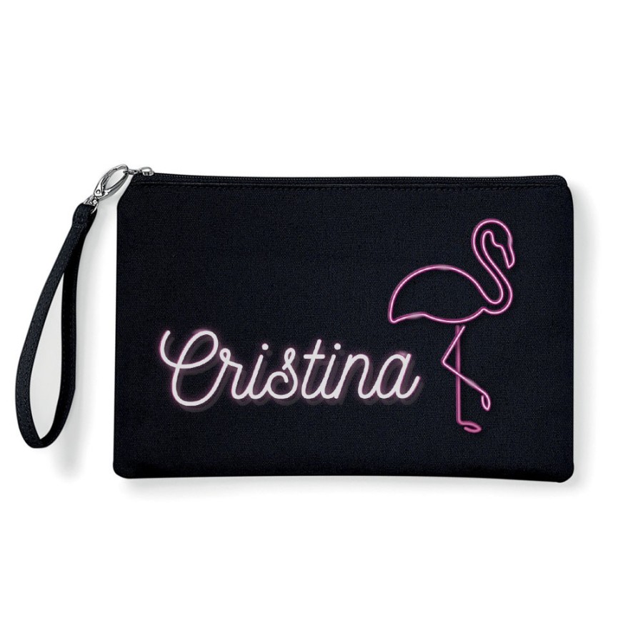 Pochette fenicottero personalizzata con nome Summer