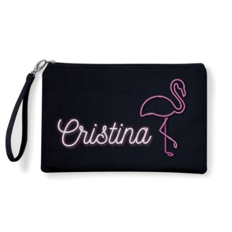 Pochette fenicottero personalizzata con nome Summer