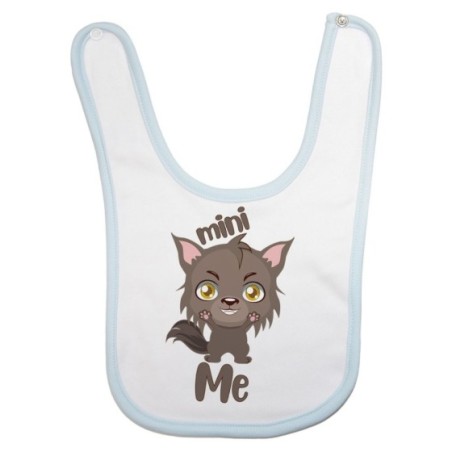 Bavaglino neonato mini me lupo