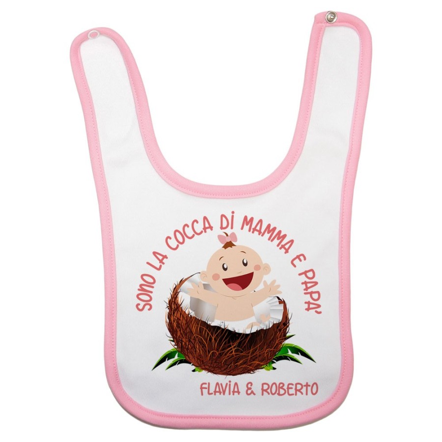 Bavaglino neonato sono il cocco la cocca di mamma e papà Per la famiglia