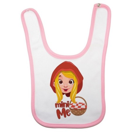 Bavaglino neonata mini me cappuccetto rosso