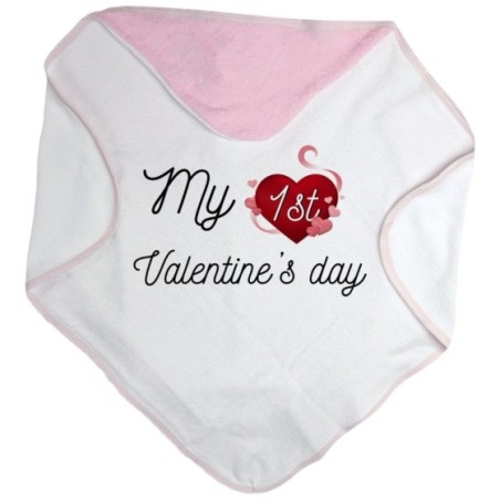 Accappatoio neonato my first valentine's day Love