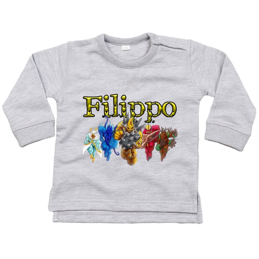 Felpa neonato personalizzata con nome gormiti Cartoon