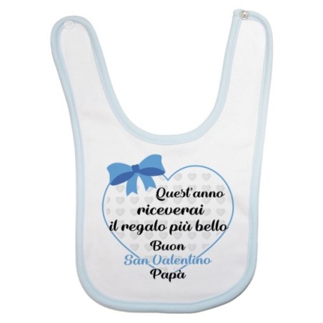 Bavaglino neonato quest'anno riceverai il regalo più bello buon san valentino mamma Love
