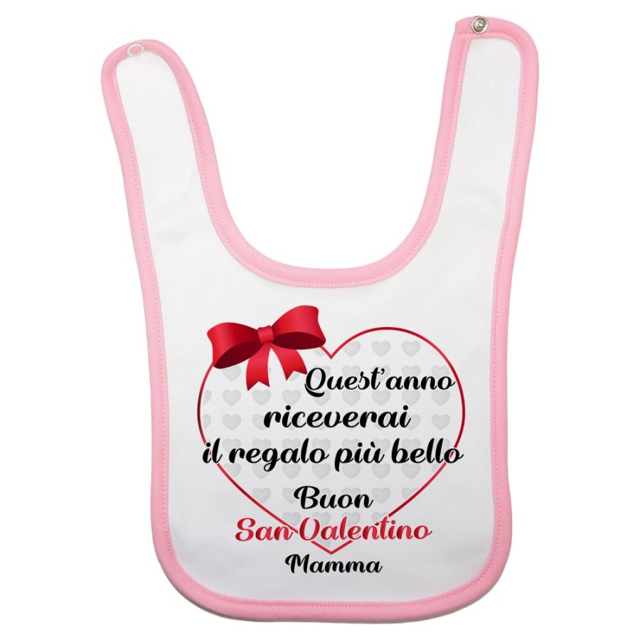 Bavaglino neonato quest'anno riceverai il regalo più bello buon san valentino mamma Love