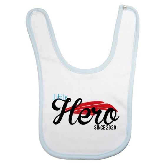 Bavaglino neonato personalizzato con anno little hero since Per la famiglia