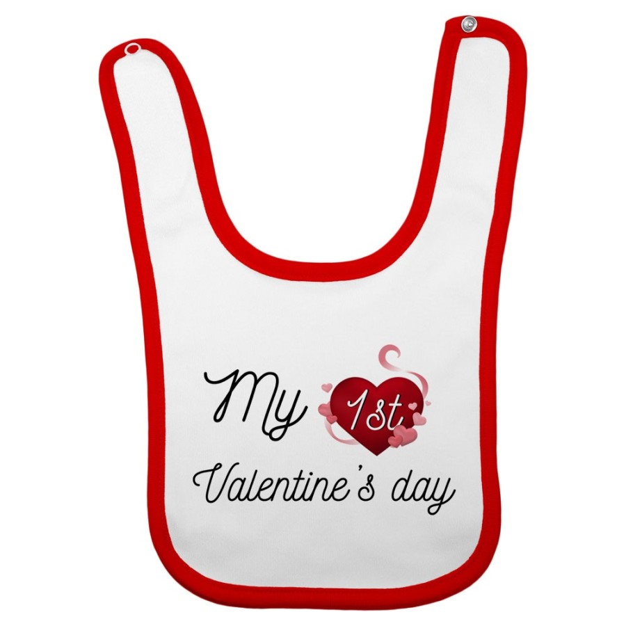 Bavaglino neonato my first valentine's day Love