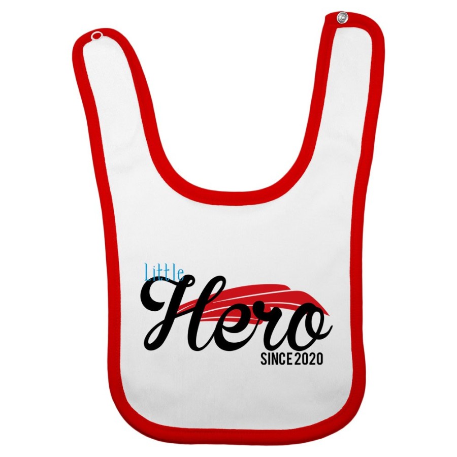 Bavaglino neonato personalizzato con anno little hero since Per la famiglia