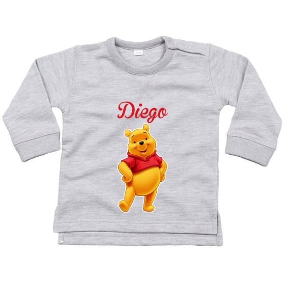 Felpa neonato personalizzata con nome winnie the pooh Cartoon