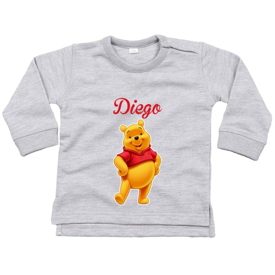 Felpa neonato personalizzata con nome winnie the pooh Cartoon
