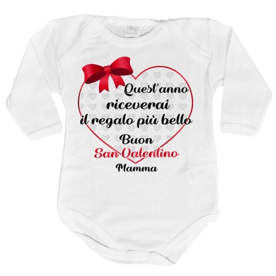 Body neonato quest'anno riceverai il regalo più bello buon san valentino mamma Love