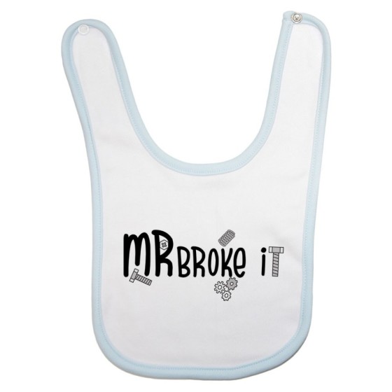 Bavaglino neonato mr mrs broke it Per la famiglia
