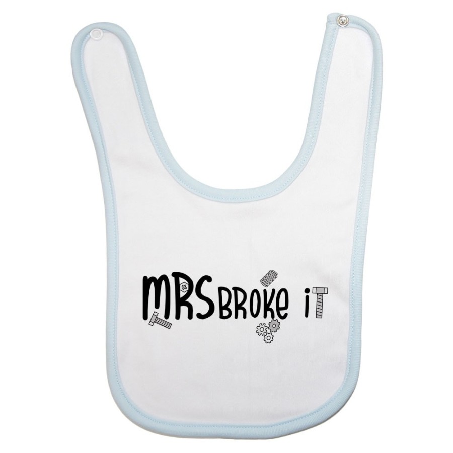 Bavaglino neonato mr mrs broke it Per la famiglia