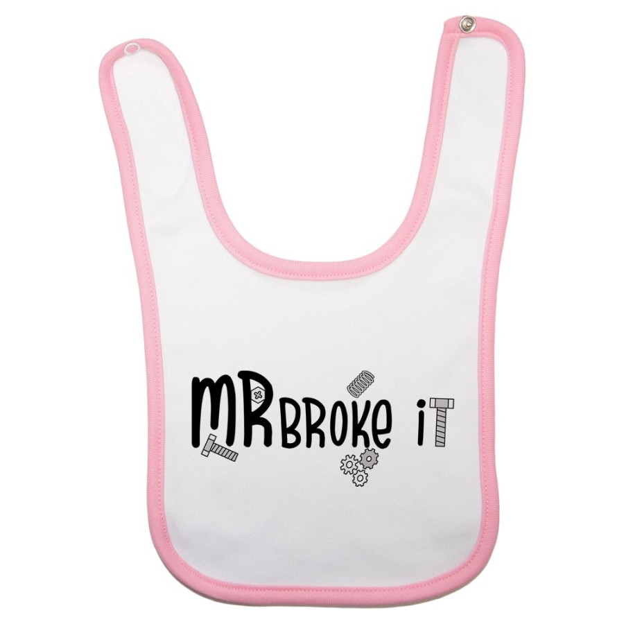 Bavaglino neonato mr mrs broke it Per la famiglia