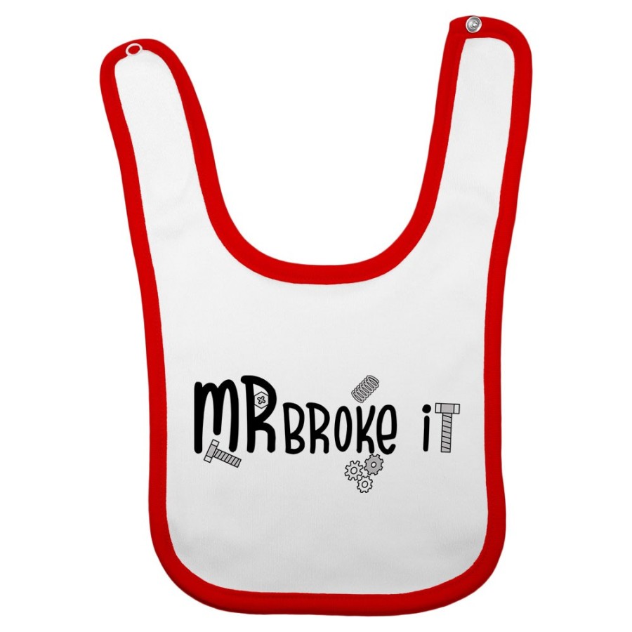 Bavaglino neonato mr mrs broke it Per la famiglia