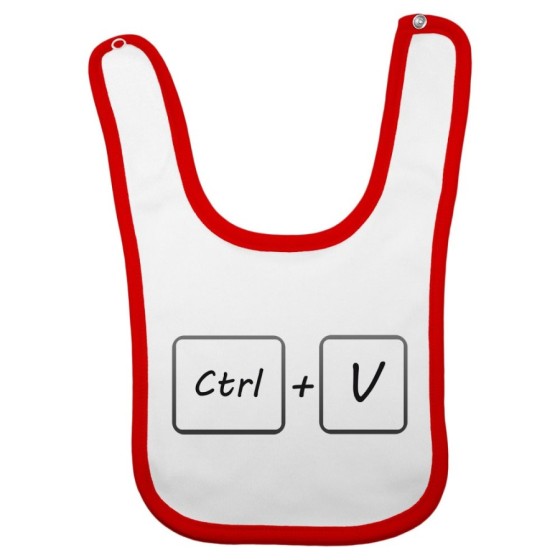 Bavaglino neonato ctrl+v Per la famiglia