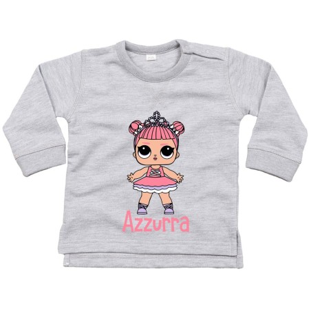 Felpa neonata personalizzata con nome lol