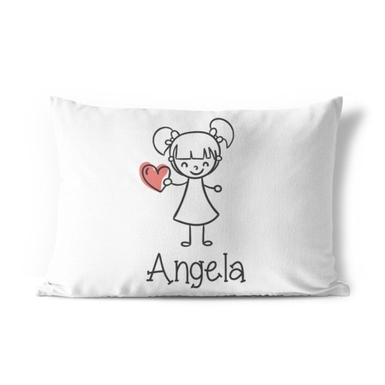 Federa personalizzata con nome omina con cuore Love