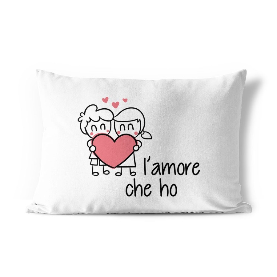 Federa personalizzabile con nome l'amore che ho con omini e cuore Love