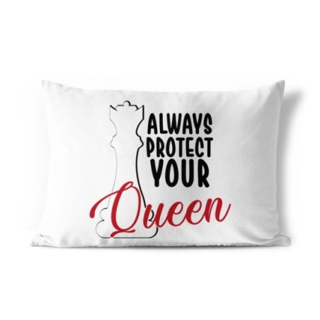 Cuscino personalizzabile con nome always protect your queen