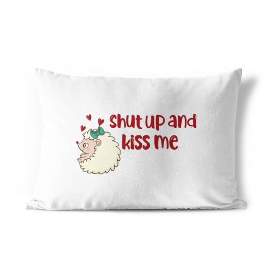 Federa personalizzabile con nome riccio shut up and kiss me Love