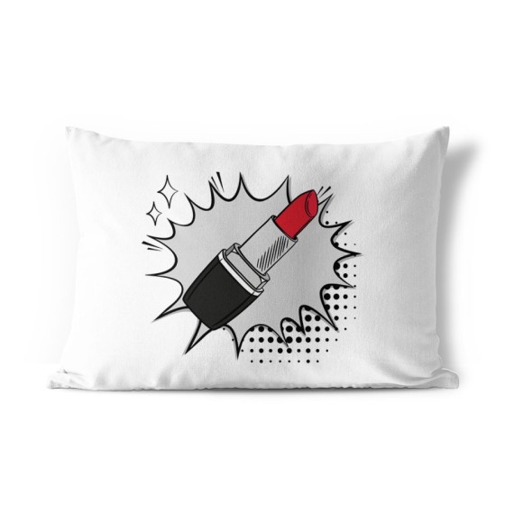 Federa personalizzabile con nome rossetto pop art Love