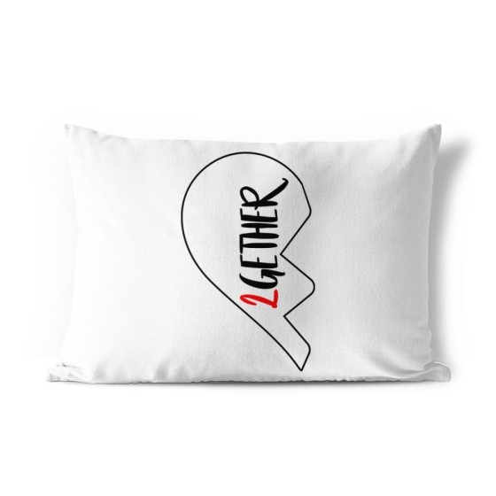 Federa personalizzabile con nome 2gether mezzo cuore Love