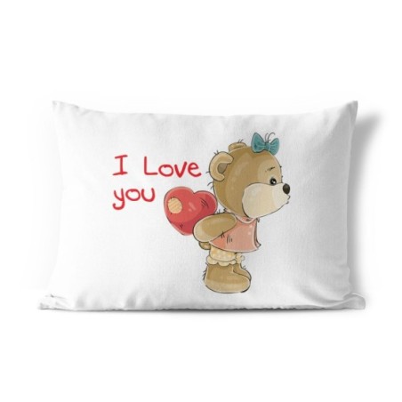 Federa personalizzabile con nome i love you con orsetta