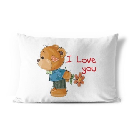 Federa personalizzabile con nome i love you con orsetto