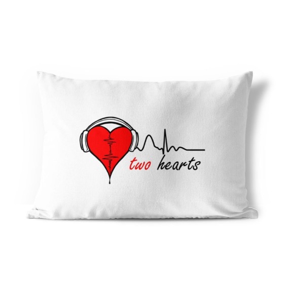 Federa personalizzabile con nome two hearts Love