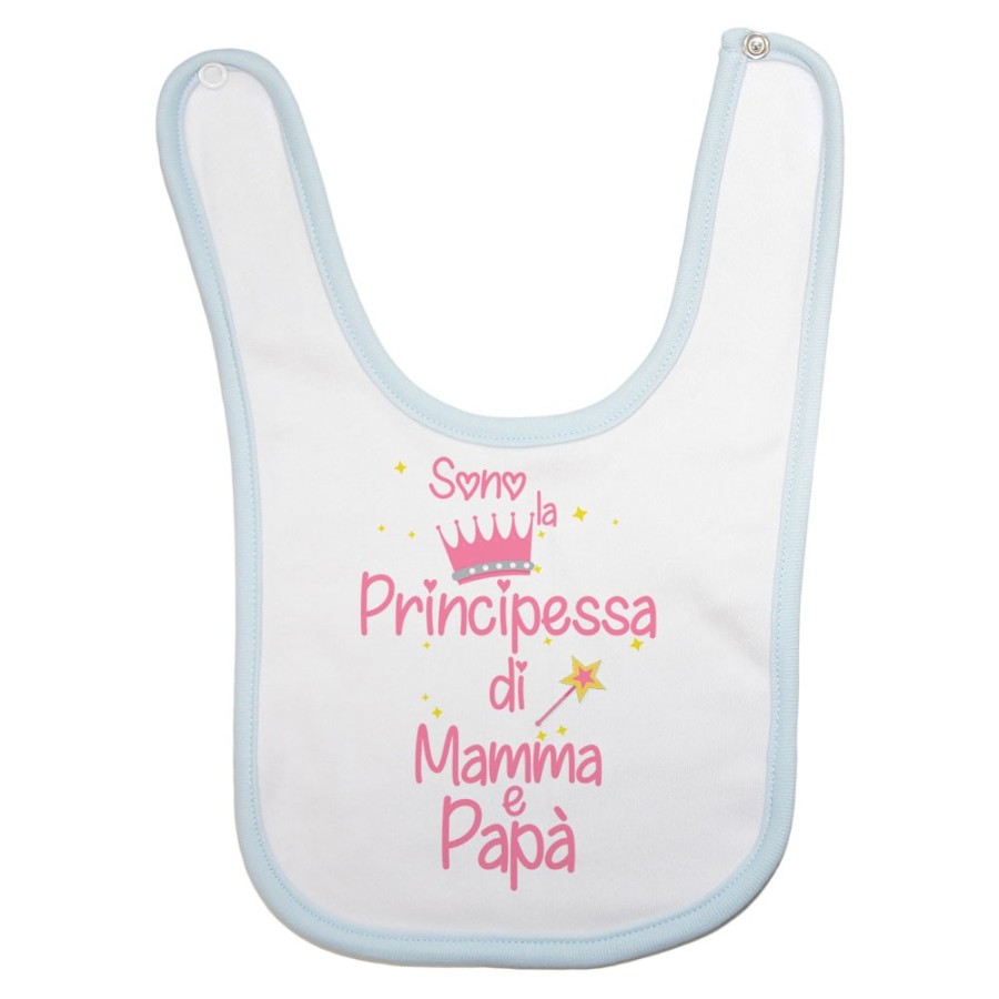 Bavaglino neonato sono la principessa il principe di mamma e papà Per la famiglia