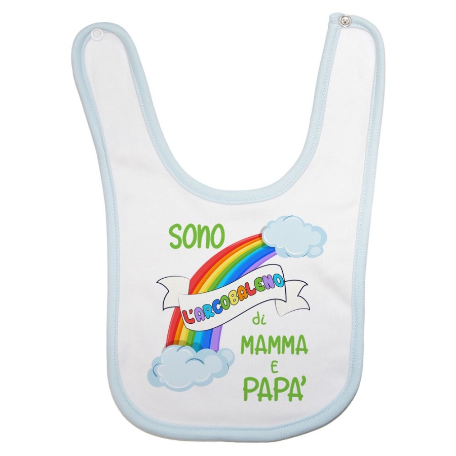 Bavaglino neonato sono l'arcobaleno di mamma e papà Per la famiglia