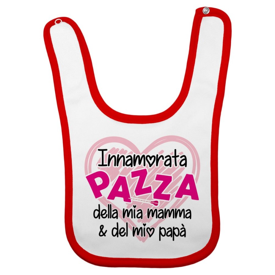 Bavaglino neonato innamorato pazzo della mia mamma e del mio papà Per la famiglia