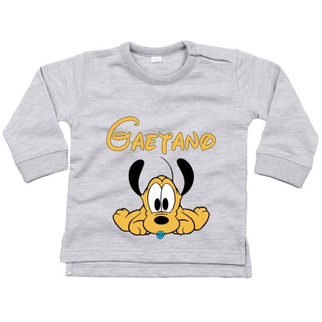 Felpa neonato personalizzata con nome baby pluto Cartoon